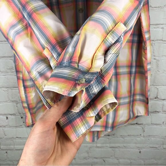 Eddie Bauer Pink Plaid Button Up Women's Sz Small - Picture 7 of 9